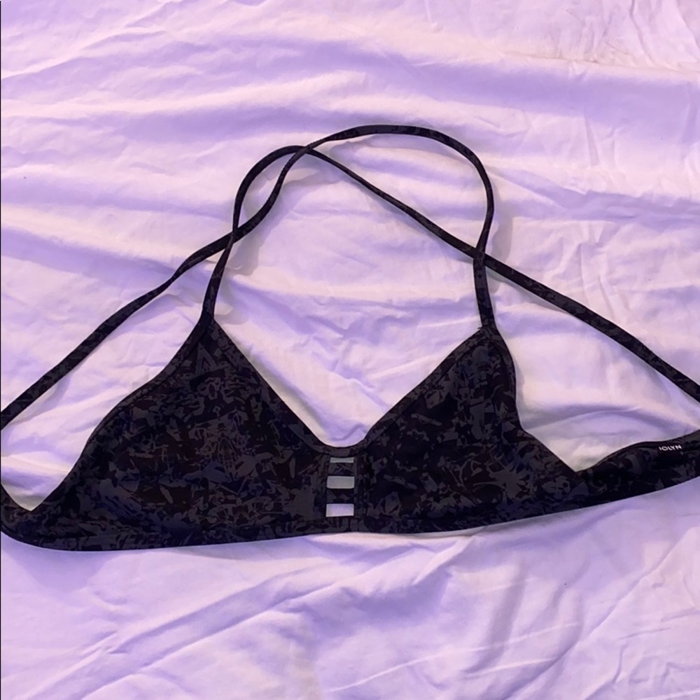 Black + Gray Jolyn Bikini Top